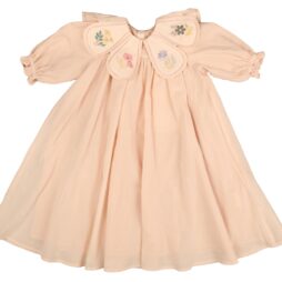 Embroidered Collar Dress