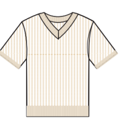 Marled Ladder Short Sleeve Knit