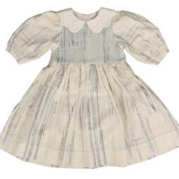 Stripes Smock Scallop Collar