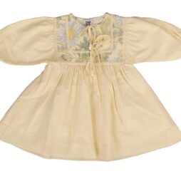 Solid To Floral Bib Dress