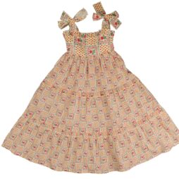 Patchwork Smocked Layered Dress
