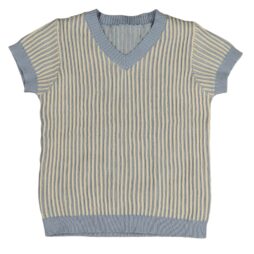 Marled Ladder Short Sleeve Knit