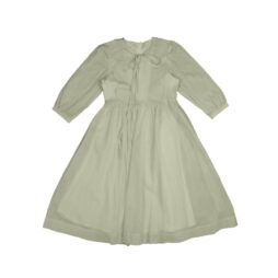 Solid Stripe Scallop Placket Dress