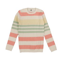 CABELE STRIPED GIRLS KNIT